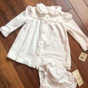 NWT Ralph Lauren Velvet Dress & Bloomer Set